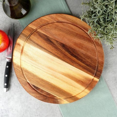 EXCELLENT HOUSEWARE Deska z Drewna Akacjowego do Krojenia Serwowania Serów Wędlin ORION 30 cm