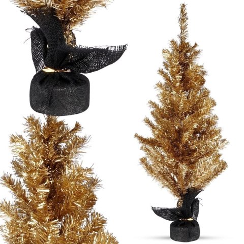 Home Styling Collection Choinka Sztuczna Świąteczna Dekoracyjna Złota Ozdobna ORION 90 cm