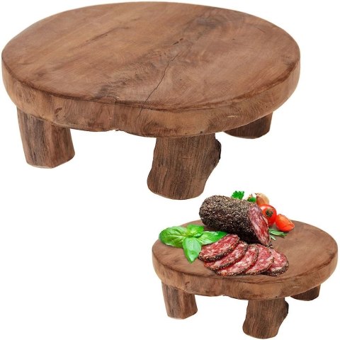 Home Styling Collection Deska do Serwowania Drewniana na Nóżkach Dekoracyjna HOME STYLING 20 cm