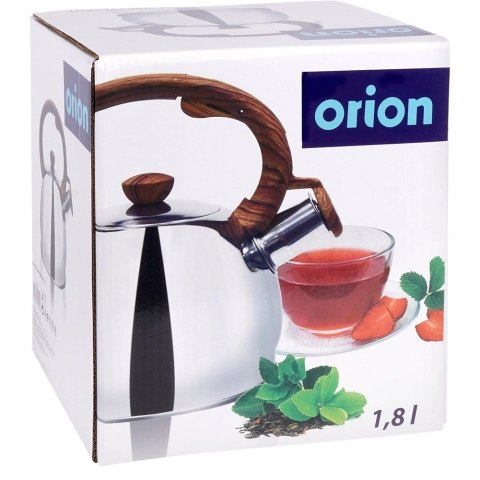 Orion Czajnik z gwizdkiem stalowy srebrny 1,5 l