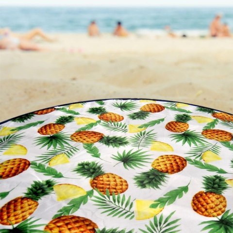 Orion Koc Mata Piknikowa Plażowa Okrągła Lekka z Pokrowcem Solidna PROBEACH 138cm