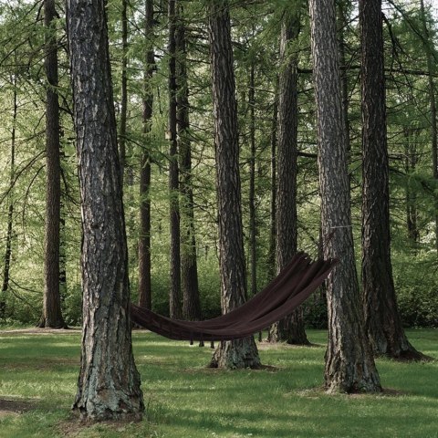 PROGARDEN Hamak Brązowy Jednoosobowy Wytrzymały z Frędzlami ORION 200x100 cm