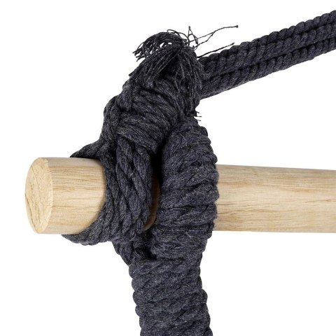 PROGARDEN Hamak Brazylijski Podwieszany Fotel Grafitowy z Poduszką ProGarden 45x45 cm