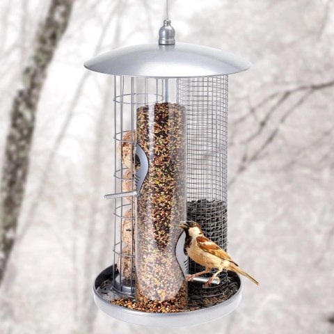 PROGARDEN Karmnik dla Ptaków na Kule Tłuszczowe Metalowy Potrójny ORION 36,5 cm