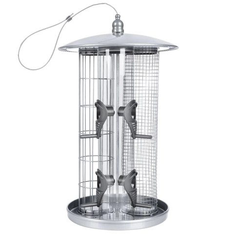PROGARDEN Karmnik dla Ptaków na Kule Tłuszczowe Metalowy Potrójny ORION 36,5 cm