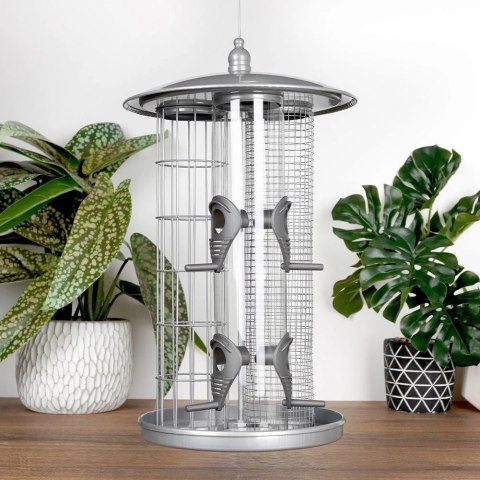 PROGARDEN Karmnik dla Ptaków na Kule Tłuszczowe Metalowy Potrójny ORION 36,5 cm