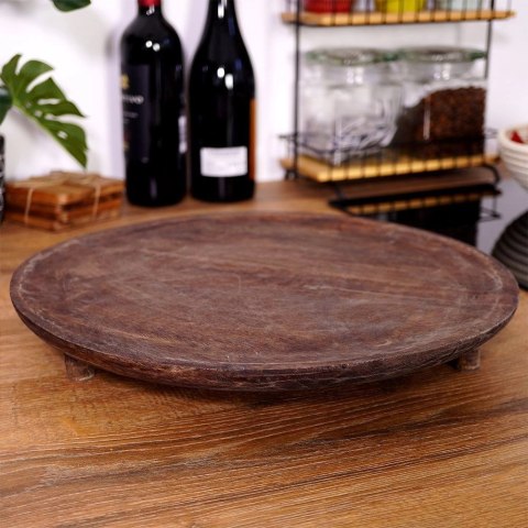 Vilde Deska do Serwowania Przekąsek na Nóżkach Podwyższeniu Drewniana VILDE 37 cm