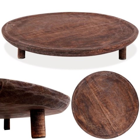 Vilde Deska do Serwowania Przekąsek na Nóżkach Podwyższeniu Drewniana VILDE 37 cm