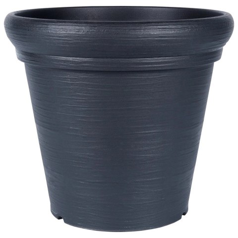 Vilde Doniczka Osłonka Ogrodowa Plastikowa Czarna Okrągła Duża VILDE 38 x 34 cm