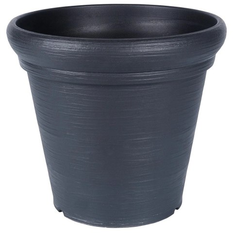 Vilde Doniczka Osłonka Ogrodowa Plastikowa Czarna Okrągła Duża VILDE 38 x 34 cm