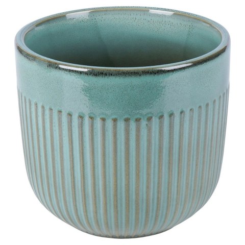 Vilde Doniczka Osłonka Porcelanowa Ozdobna Dekoracyjna Zielona VILDE 17 cm