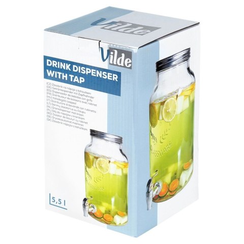 Vilde Dzbanek Słój do Napojów z Kranikiem Szklany VILDE 6,2 L