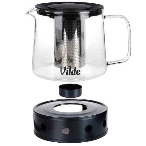 Vilde Dzbanek z zaparzaczem do herbaty szklany żaroodporny z podgrzewaczem 1,5 l