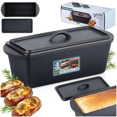 Vilde Forma do Wypiekania Chleba z Pokrywką Żeliwna VILDE 35 cm 3 L