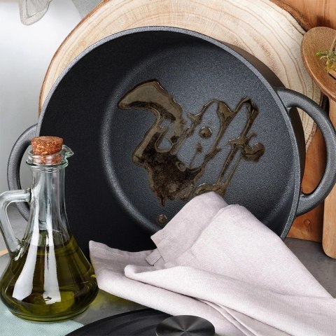 Vilde Garnek Żeliwny Solidny Gaz Indukcja Solidny Uniwersalny VILDE 33x26x12 cm