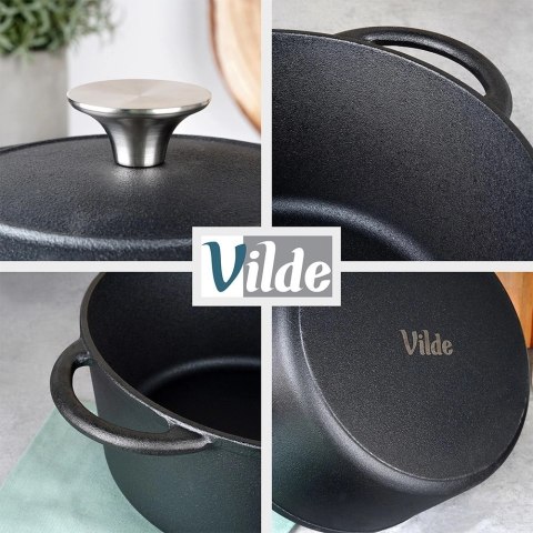 Vilde Garnek Żeliwny Solidny Gaz Indukcja Solidny Uniwersalny VILDE 33x26x12 cm