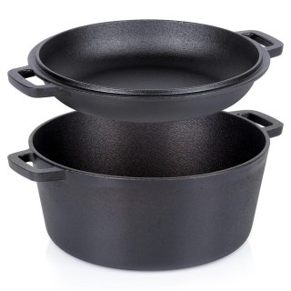 Vilde Garnek z pokrywką żeliwny 2w1 CAST LINE 26 cm 4,5 l / 1,6 l