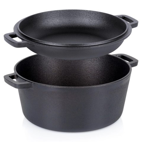 Vilde Garnek z pokrywką żeliwny 2w1 CAST LINE 26 cm 4,5 l / 1,6 l