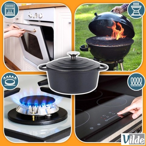 Vilde Garnek z pokrywką żeliwny CAST LINE 22 cm, 2,6 l