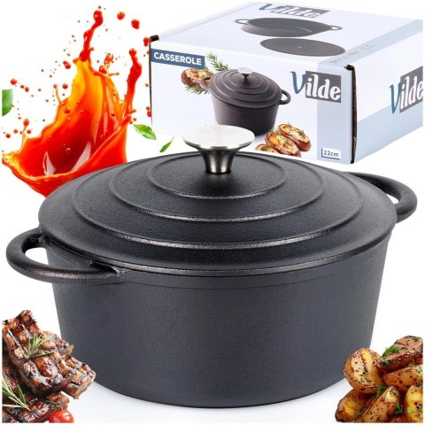 Vilde Garnek z pokrywką żeliwny CAST LINE 22 cm, 2,6 l