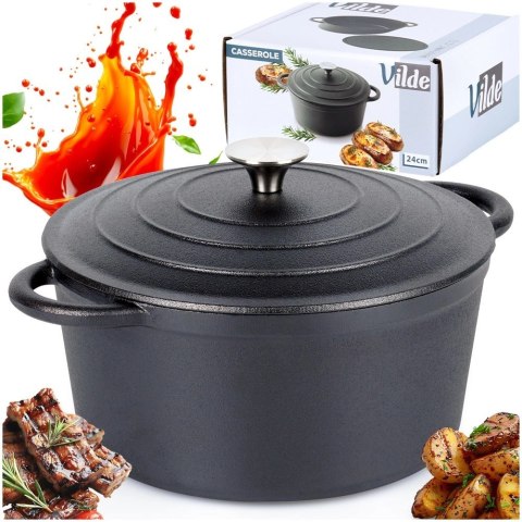 Vilde Garnek z pokrywką żeliwny CAST LINE 24 cm, 3,9 l