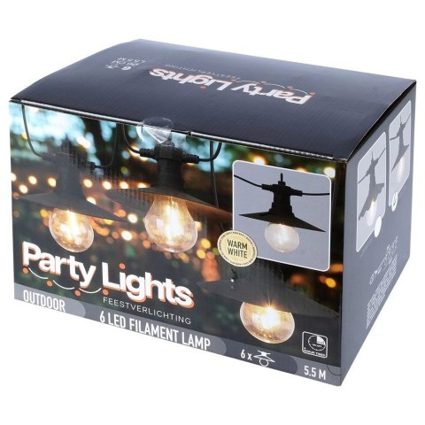 Vilde Girlanda Ogrodowa Ozdobna Żarówki Lampki VILDE LED 5,5 m 6 szt.