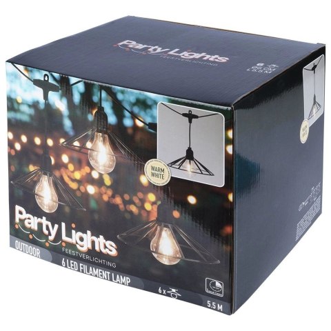 Vilde Girlanda Ogrodowa Żarówki Lampki Świąteczne VILDE LED 5,5 m 6 szt.