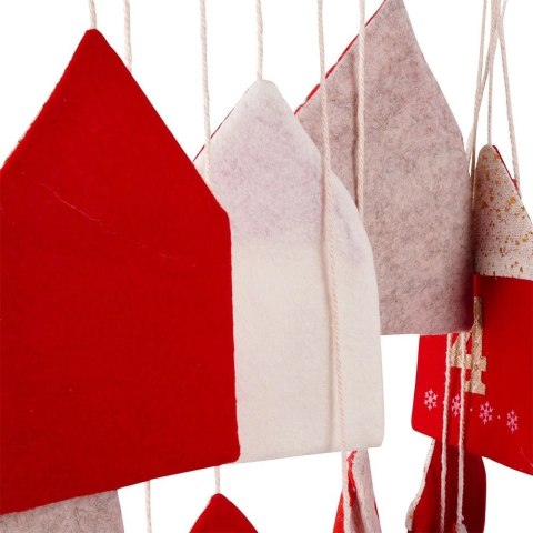 Vilde Kalendarz Adwentowy Wiszący Filcowy Czerwony Solidny Trwały VILDE 70 x 60cm