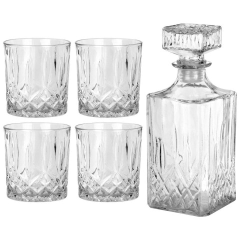 Vilde Karafka i Szklanki do Whisky Szklane VILDE 900 ml + 4x300 ml 5 el.
