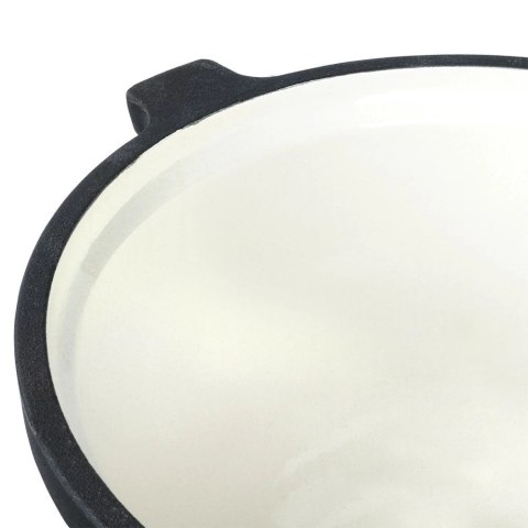 Vilde Kociołek Żeliwny Emaliowany na Nóżkach z Pokrywką Okrągły Solidny VILDE 4 l