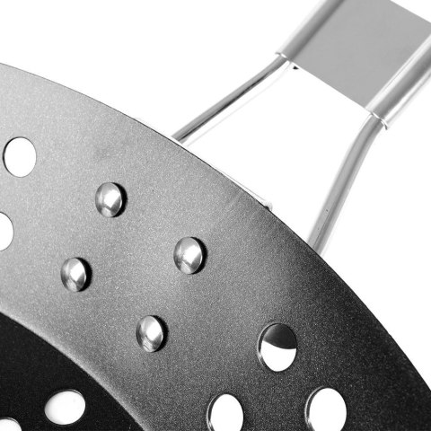 BBQ Koszyk do Grillowania Grilla Metalowy Perforowany Czarny BBQ 55 x 31 cm