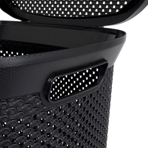 Bathroom Solutions Kosz na Pranie Ubrania Łazienkowy Plastikowy Czarny BATHROOM SOLUTIONS 60 L