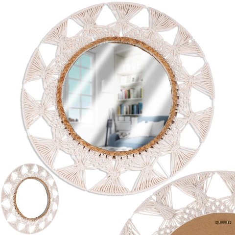 Home Styling Collection Lustro Ścienne z Ramą Wiszące Ozdobne Dekoracyjne HOME STYLING 55 cm