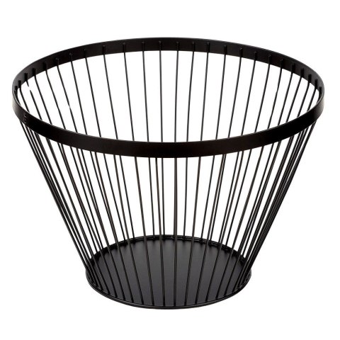 NAVA Koszyk na Owoce Warzywa Metalowy Czarny Kosz Okrągły Loftowy 30 cm NAVA