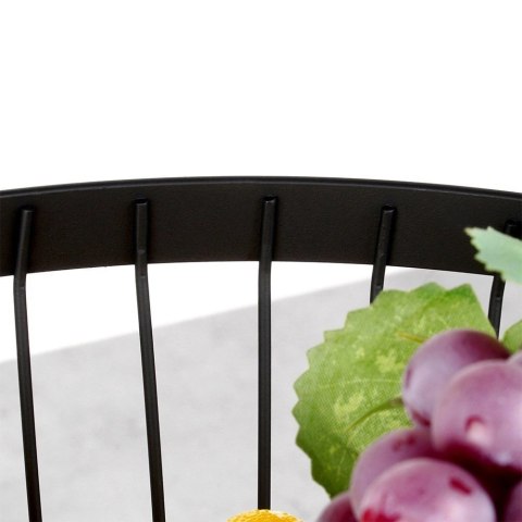 NAVA Koszyk na Owoce Warzywa Metalowy Czarny Kosz Okrągły Loftowy 30 cm NAVA