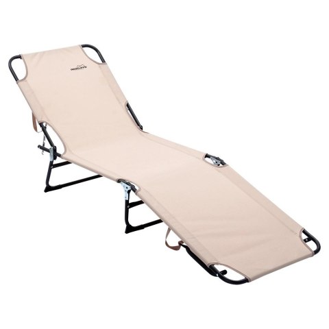 REDCLIFFS Leżak Ogrodowy Plażowy Rozkładany Regulowany Beżowy REDCLIFFS 187 x 55 cm