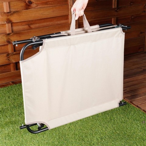 REDCLIFFS Leżak Ogrodowy Plażowy Rozkładany Regulowany Beżowy REDCLIFFS 187 x 55 cm
