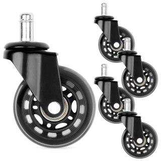 Vilde Kółka do Fotela Kauczukowe Obrotowe VILDE Śr. 6,3 cm 5 szt.