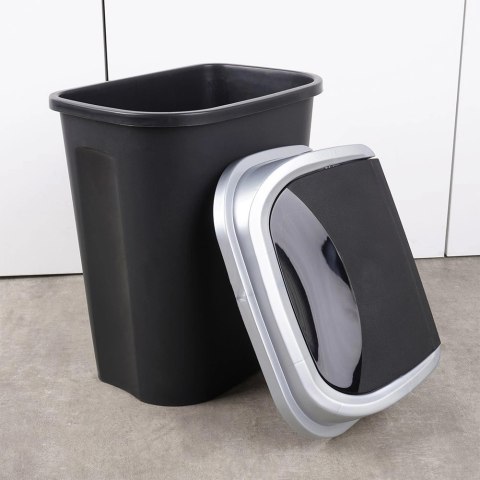 Vilde Kosz na Śmieci Odpady Plastikowy Czarny do Kuchni Łazienkowy VILDE 25 l