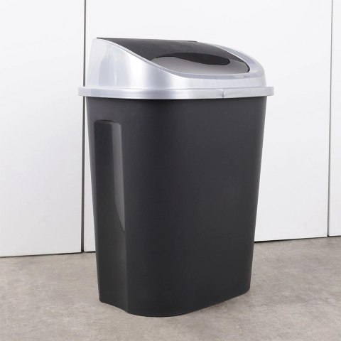 Vilde Kosz na Śmieci Odpady Plastikowy Czarny do Kuchni Łazienkowy VILDE 25 l