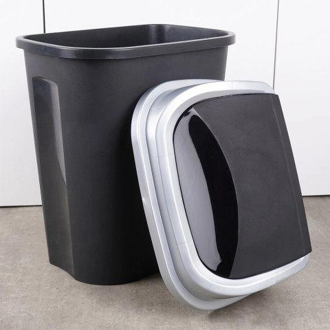 Vilde Kosz na Śmieci do Kuchni Plastikowy Czarny Uniwersalny VILDE 50 l