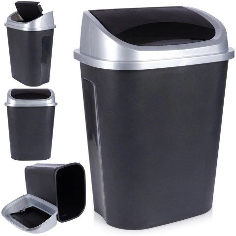 Vilde Kosz na Śmieci do Kuchni Plastikowy Czarny Uniwersalny VILDE 50 l