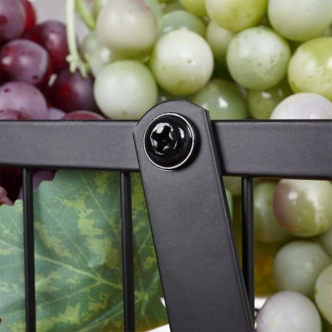 Vilde Koszyk na Owoce Warzywa 2-poziomowy Metalowy Czarny VILDE 28 x 17,5 x 21 cm