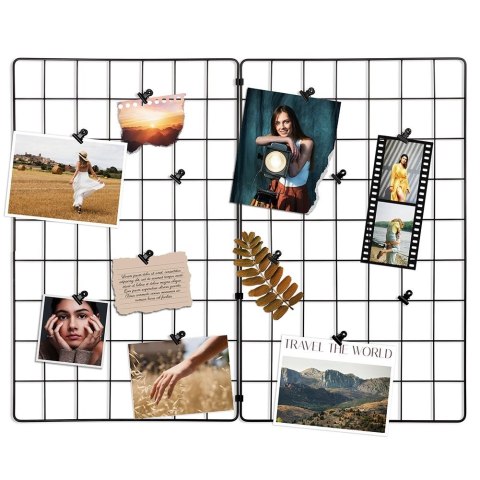 Vilde Kratka na Zdjęcia Notatki Ścianę Metalowa Biurowa Czarna VILDE 58 x 72 cm