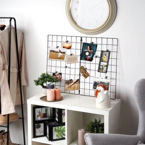 Vilde Kratka na Zdjęcia Notatki Ścianę Metalowa Biurowa Czarna VILDE 58 x 72 cm