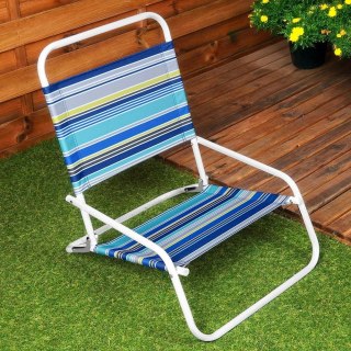 Vilde Krzesło Plażowe Składane Metalowe Wygodne Solidne VILDE 51 x 54 x 61 cm