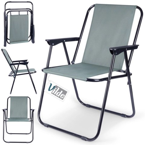 Vilde Krzesło na Plażę Biwak Wędkarskie Turystyczne Składane VILDE 54x44,5x72,5cm