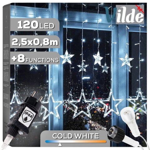 Vilde Kurtyna świetlna zewnętrzna 120 LED 2,5 m