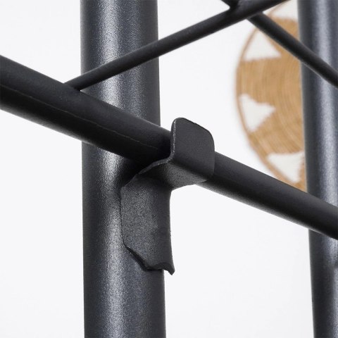 Vilde Kwietnik Stojak Kaskada Metalowy Czarny 8-poziomowy VILDE 142 cm