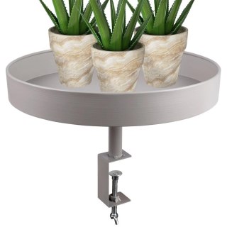 Vilde Kwietnik Stojak Metalowy Ozdobny Przykręcany Podstawka Szary VILDE 36 cm